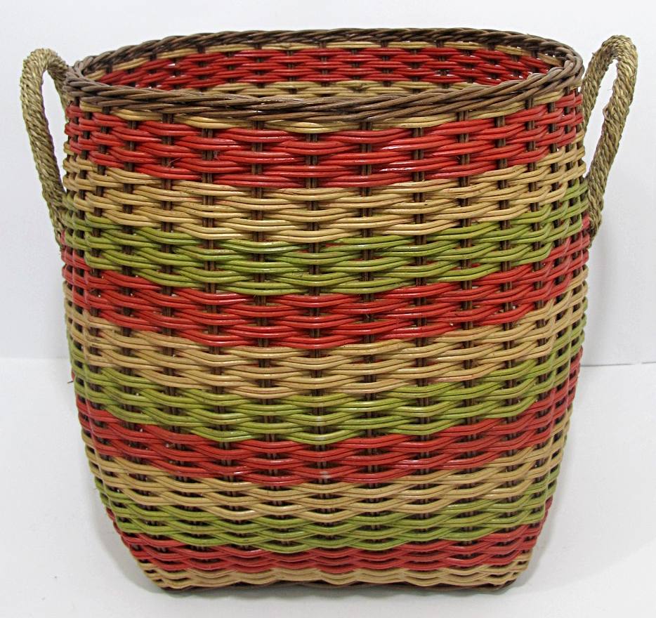 Rattan storage basket - colored baskets