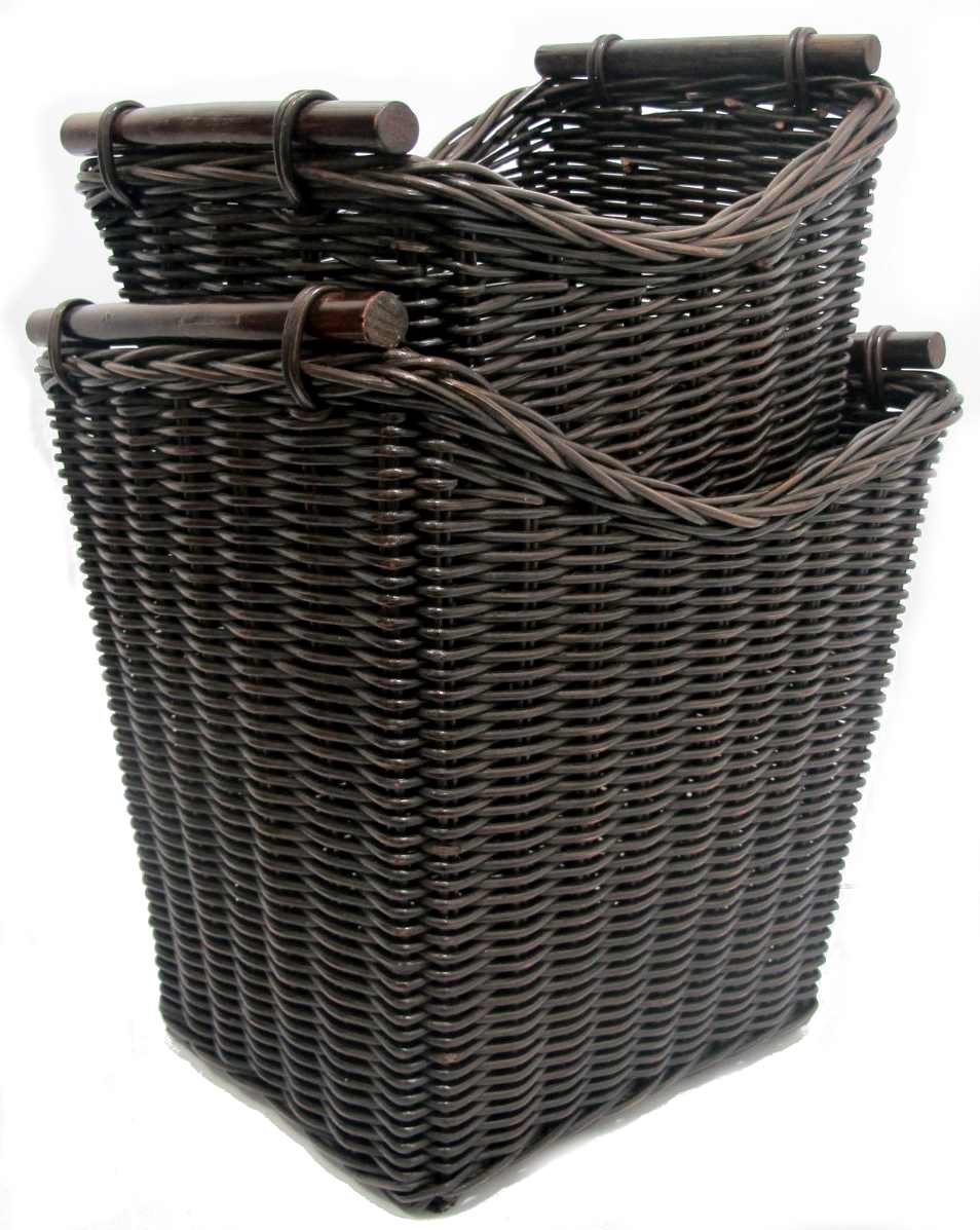 rattan storage baskets