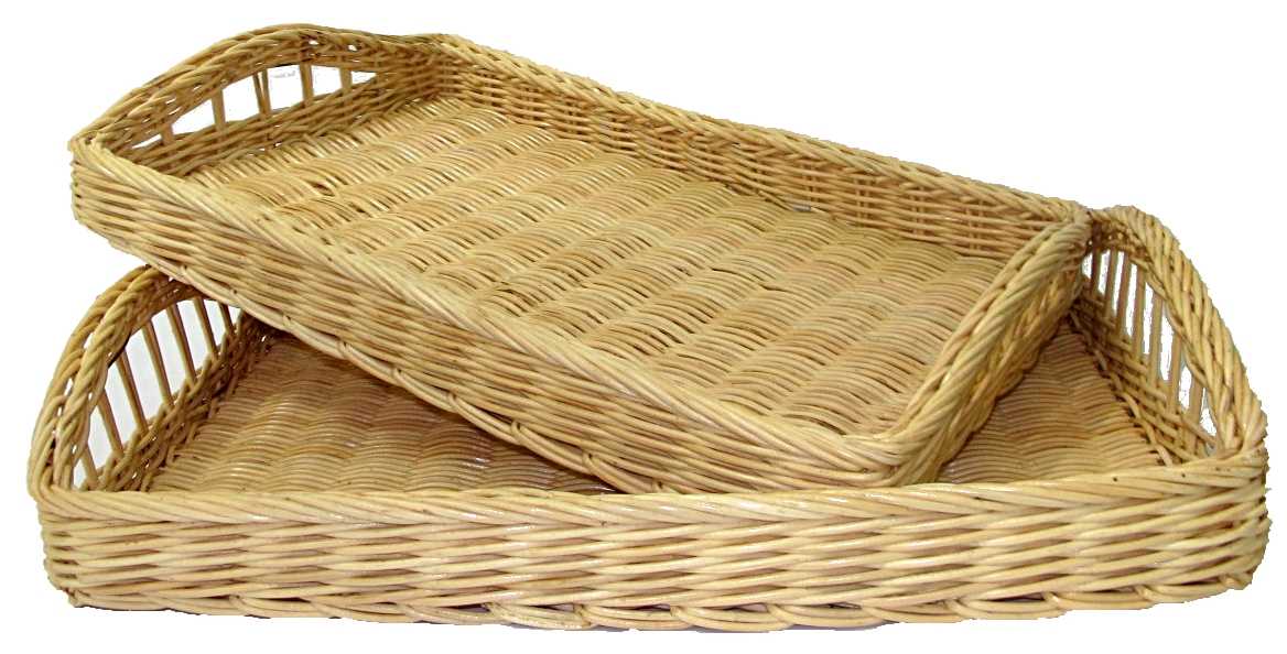 rattan tray baskets